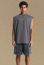 Men's Solid Color Round Neck Tank Dark Gray Mens Tops