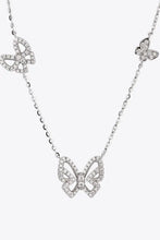 Moissanite Butterfly Shape Necklace Silver One Size Necklaces