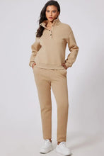 Half Snap Turtleneck Top and Pants Active Set Woman Activewear