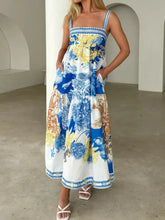 Pocketed Printed Sleeveless Cami Dress Casual Dresses