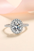 2 Carat Moissanite 925 Sterling Silver Halo Ring Rings