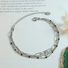 Titanium Steel Three-Layered Bracelet Bracelets