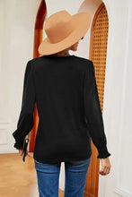 Lace Detail V-Neck Lantern Sleeve T-Shirt Woman T Shirts