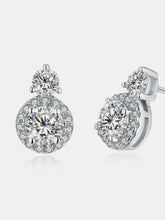 1 Carat Moissanite 925 Sterling Silver Earrings Silver One Size Earrings