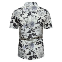 Men's Plus Size Floral Print Short Sleeve Button Down Shirt Mens Tops