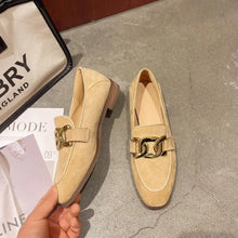 Round Toe Flats Loafers Tan Woman Loafers