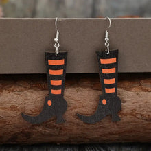 Alloy Wooden Boots Earrings Earrings