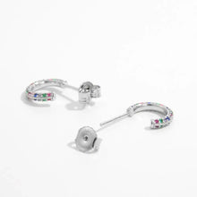 925 Sterling Silver Contrast Zircon Earrings Earrings