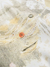 Distressed Paint Splatter Zip-Up Bomber Jacket for Men Men Outerwear