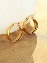 18K Gold-Plated Titanium Steel Huggie Earrings Earrings