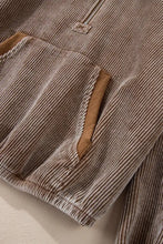 Drawstring Half Zip Long Sleeve Hoodie Woman Sweatshirts