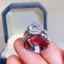 3 Carat Moissanite 925 Sterling Silver Layered Ring Rings
