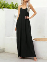 V-Neck Maxi Cami Dress with Pockets Woman Maxi Dress