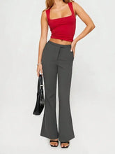 High Waist Flare Leg Trousers Woman Pants