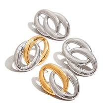 2-Pair Stainless Steel Twisted Earrings Earrings