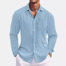 Men's Full Size Button Down Long Sleeve Shirt Plus Size Mens Tops