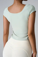 Round Neck Short Sleeve Active T-Shirt Woman Activewear
