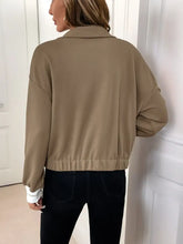 Perfee Collared Neck Button Down Jacket Woman Outerwear