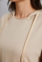 Drawstring Kangaroo Pocket Dropped Shoulder Hoodie Woman Sweatshirts