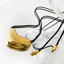 Heart Pendant Leather Rope Necklace Fashion Jewelry