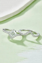 1 Carat Moissanite 925 Sterling Silver Double Layered Ring Rings