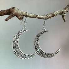 Alloy Cutout Moon Earrings Moon One Size Earrings