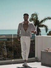 Men's Full Size Casual Linen Button Down Shirt Plus Size Gray Mens Tops