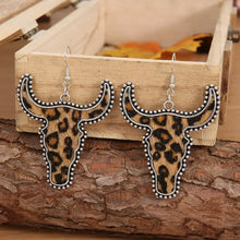 Alloy Animal Print Cow Head Earrings Earrings