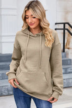 Dropped Shoulder Pocketed Hoodie Woman Sweatshirts