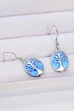 Opal Blue Platinum-Plated Drop Earrings Earrings