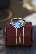 Crisscross 4-Prong Opal Ring Sky Blue Rings