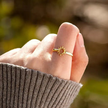 Sun Shape 18K Gold-Plated Ring Rings