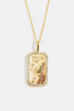 Rhinestone Constellation Pendant Copper Necklace Virgo One Size Necklaces