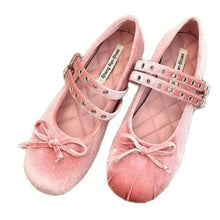 Round Toe Flats Slip-Ons Pink Woman Loafers