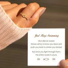 925 Sterling Silver Inlaid Zircon Fish Ring Rings