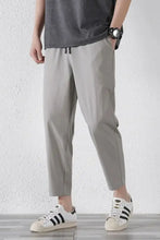Men's Plus Size Drawstring Pants with Pockets Gray Woman Sweatpants