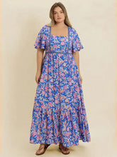 Plus Size Ruched Printed Short Sleeve Dress Casual Dresses