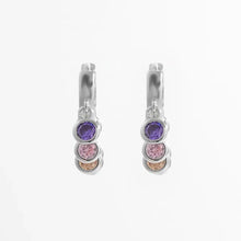 Zircon 925 Sterling Silver Huggie Earrings Earrings