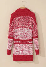 Contrast Trim Open Front Longline Cardigan Woman Outerwear