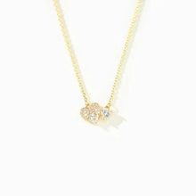 18K Gold-Plated 925 Sterling Silver Zircon Heart Necklace Gold One Size Necklaces