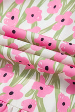 Floral Print Square Neck Ruffled Cap Sleeve Maxi Dress Maxi Dresses