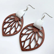 Leaf Drop Earrings White One Size Earrings