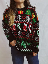 Christmas Element Sweater Black Sweater Pullovers
