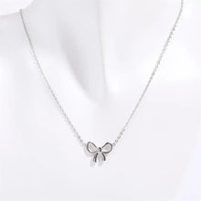 Titanium Steel Bow Pendant Necklace Necklaces