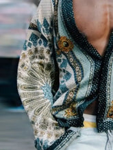 Men's Full Size Collared Neck Long Sleeve Shirt Plus Size Mens Tops