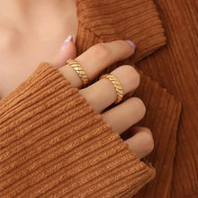 Titanium Steel Gold-Plated Ring Gold Rings