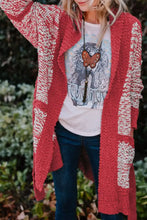 Contrast Trim Open Front Longline Cardigan Woman Outerwear