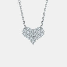 Moissanite 925 Sterling Silver Heart Necklace Necklaces