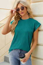 Round Neck Cap Sleeve T-Shirt Woman T Shirts