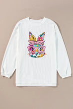 Bunny Graphic Round Neck Sweatshirt Woman Sweatshirts